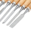 Hand Chisel Wood Carving Hand Tools Woodworking Professional Gouges For 12Pcs