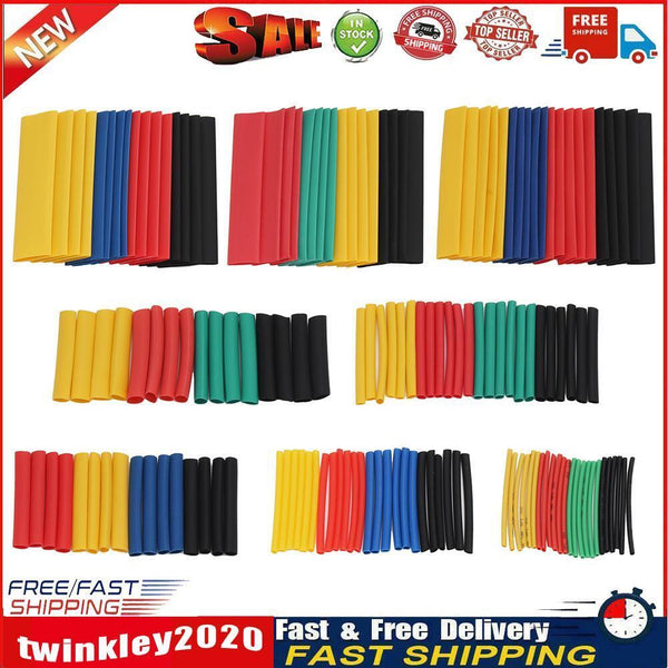 328pcs Heat Shrink Tubing Wrapp Sleeve Kit Shrinking Assorted Wire Cable Newly