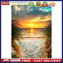 5D DIY Diamond Painting Beach Sunrise Round Drill Art Picture Rhinestone Deco