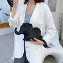 Women Fashion Elephant Solid Color Messenger Bag Casual Mini Purse Wristlet Bags