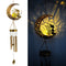 Solar Moon Fairy Light Hanging Iron Hollow Outdoor Garden Yard Patio Decoration