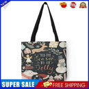 CalligraphPrinted Shoulder Shopping Bag Casual Large Tote Handbag (40*40cm)