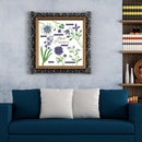 Partial Embroidery Blue Flower Cross Stitch Kits 14CT Stamped DIY Canvas Crafts