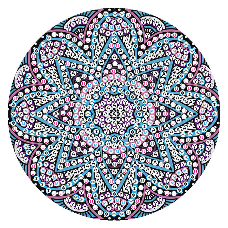5D DIY Diamond Painting Mandala Wooden Round Coaster Cup Cushion (AA1058-8)