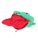 Portable Cartoon Frog Mini Coin Purse Fleece Key Holder Kids Wallet Green