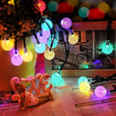 7m 30LED Crystal Ball Solar Light Waterproof Outdoor Garden Lamp (Colorful)