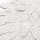 Party Gown White Embroidery Sewing Flower Collar Patch Angel Wing Applique