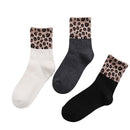 Leopard Pattern Breathable Warm Socks Mid Tube Socks Long Socks Autumn Winter