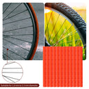 Spoke Reflector 12 Pieces MTB Bike Wheel Spoke Reflective Strips (Orange)