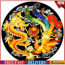 60x60cm 11CT Cross Stitch Kit DIY Stamped Dragon and Phoenix Needlework (B)