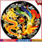 60x60cm 11CT Cross Stitch Kit DIY Stamped Dragon and Phoenix Needlework (B) #F