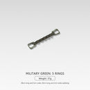 5-ring Camping Hanging Rope Tent Cup Lamp Hanger Clothes Line (Army Green)