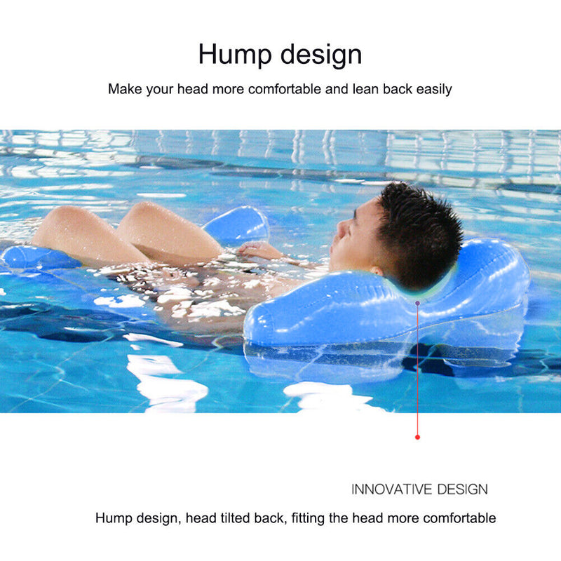 Swimming Pool Beach Water Hammock Party Floating Sleeping Cushion (Blue) Newly