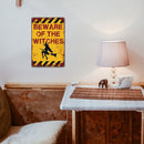 Beware of Witch Metal Retro Tin Sign Art Poster Wall Plate for Bar Cafe 20x30cm