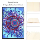 DIY Flower Special Shaped Diamond Painting 50 Pages Sketchbook A5 Notebook Gift