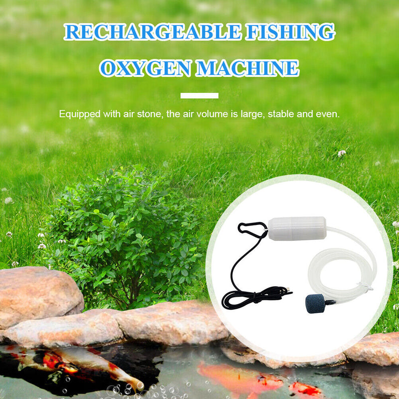 Aquarium Oxygen Air Pump Fish Tank Silent Air Compressor Aerator (White) Newly