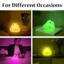 Rechargeable Indoor Lighting Healing Little Hippo LED Table Lamp Night Light