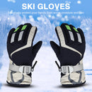 2pcs Kids Outdoor Winter Warm Knitted Ski Gloves Windproof Mountaineering G