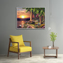 5D DIY Full Round Diamond Painting Landscape Rhinestone Picture Kits Wall Art