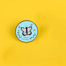 Bee Butterfly Badge Cartoon Animal Round Lapel Shirt Enamel Brooch Jewelry Gift