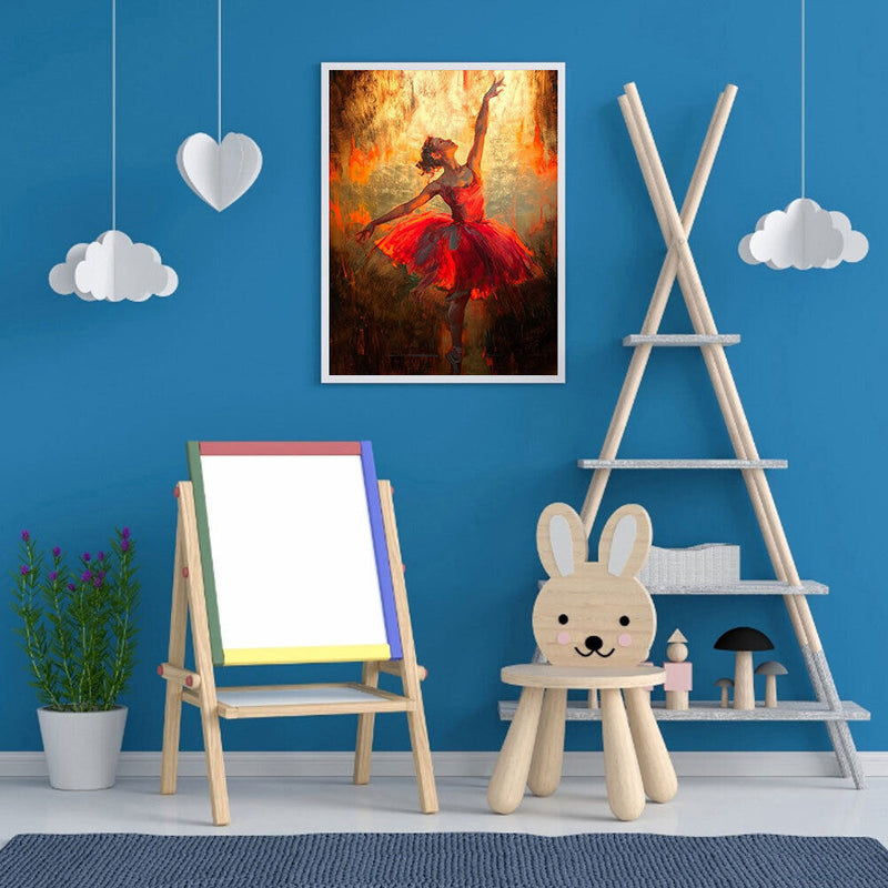 Dancing Girl Oil Paint By Numbers DIY Canvas Wall Art Home Decoration Unfra