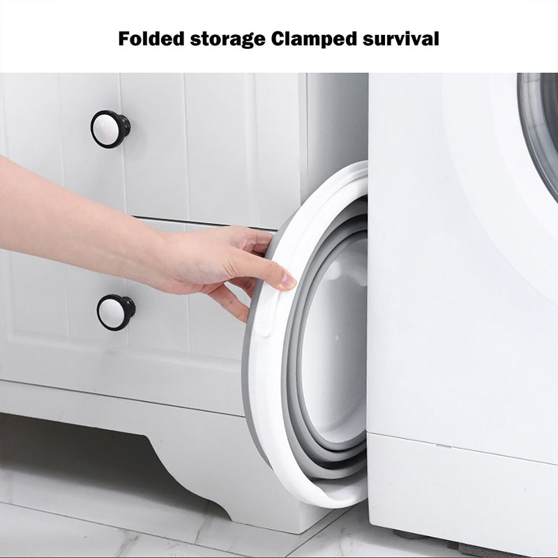 Foldable Bucket with Handle Collapsible Silicone Pail for Outdoor Beach Fishing