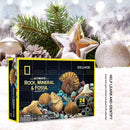 Christmas Advent Calendar Mineral Gift Box Fun Educational For Children J3R1