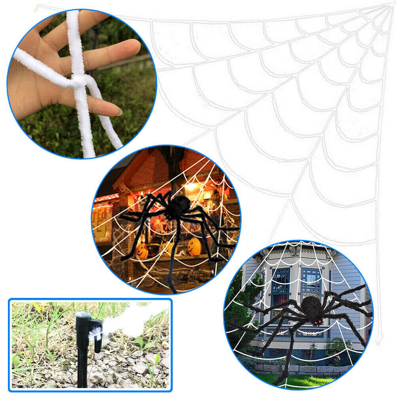 #A 7m Simulated Spider Home Decor Halloween Spider Silk Rope for Haunted House