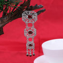 Women Retro Hollow Geometric Shape Rhinestone Imitation Gem Brooch(1)