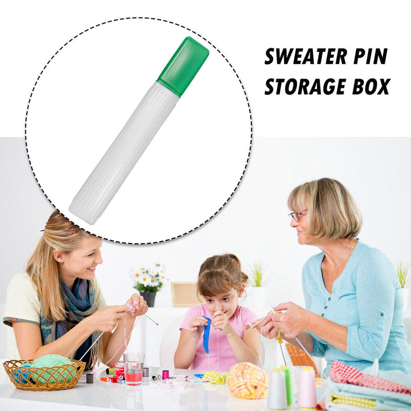 Knitting Needle Storage Organizer Hand Sewing Needle Storage Tube (Green) Newly