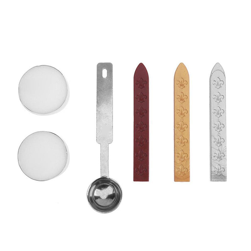 Ancient English Alphabet Letter Metal Seal Wax Stamps Sticks Candles Set (A