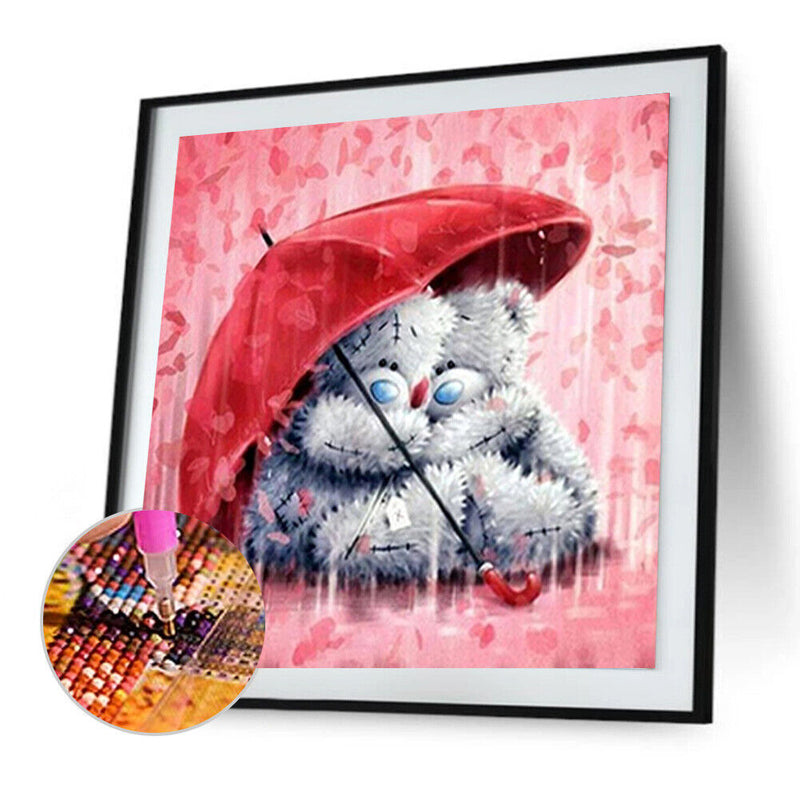 5D DIY Full Drill Diamond Painting 2 Bears Cross Stitch Embroidery Mosaic Newly