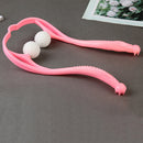 Manual Cervical Spine Massager Massage Pain Relief Neck Roller (Pink) Newly