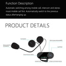 2PCST-COM VB Waterproof Motorcycle Helmet Bluetooth-Compatible Intercom Headset