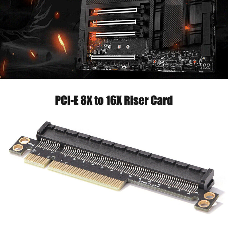 PCI-E 8X to PCI-E 16X Adapter PCI Express 8X 16X Expansion Card for Motherboard