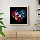 5D Heart Shape Mosaic Diamond Painting Draw Full Round Drill DIY Art Handcraf