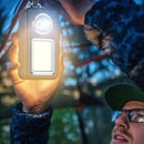 Solar COB LED Flashlight Waterproof Working Light Keychains for Camping Tent