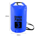 Waterproof Dry Bag Pack Sack Swimming Kayaking Boat Trekking (3L Dark Blue)