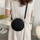 Round Crossbody Bags Women Alligator Leather Circle Female Shoulder Purse Bags