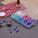 200pcs/box Retro Octagon Fire Painting Pills Sealing Wax Grain Beads (A)