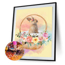 5D Painting Kit DIY Flower Basket Rabbit Full Round Diamond Mosaic