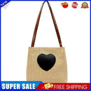 Summer Love Straw Woven Handbags Women Knitted Bucket Shoulder Bag (Camel)