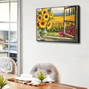 DIY Oil Paint by Numbers Sunflower Coded Hand Painted Acrylic Drawing Kit