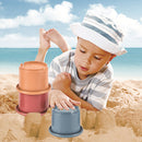 6/8pcs Funny Wheat Straw Hourglass Stacking Cup Baby Bathtub Intelligence T