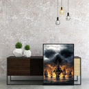 Fire Ship Drawing Frameless DIY Oil Paint by Numbers Canvas Home Decoration