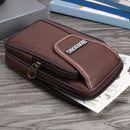 Men Card Key Bag PU Leather Soft Wallet Zipper Money Purse Multi-function Poc