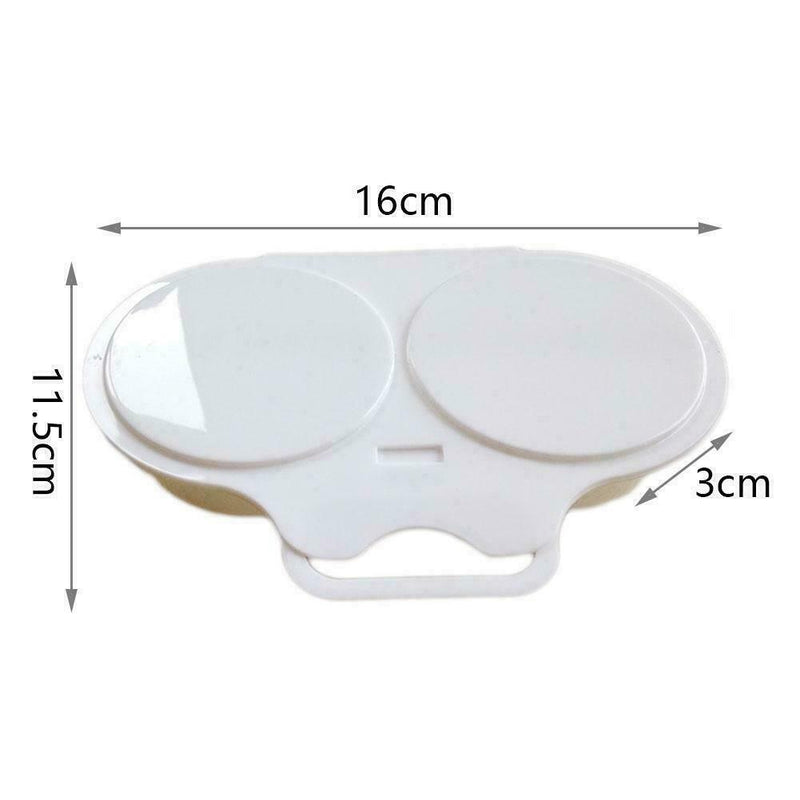 Microwave Double Cup Egg Cooker Steamer Perfect Eggs Poacher Cookware I1M0