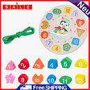 Digital Clock Wooden Beaded Jigsaw Building Block Matching Gadgets for Kids Gift