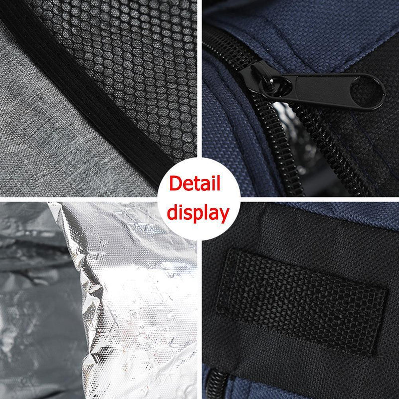 Oxford Cloth Beach Cooler Insulation Ice Pack for Outdoor (Blue Snowflake)