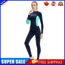 Women Wetsuit Quick Dry Long Sleeve Full Body Water Sports Diving Suit (L)